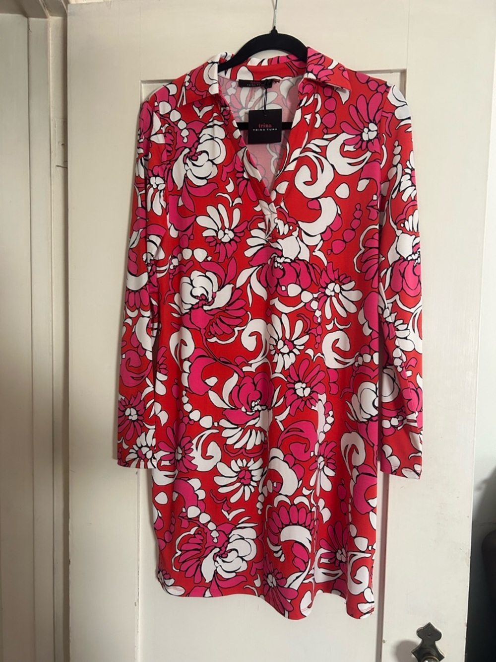 Trina Turk Red, Pink & White Floral Dress